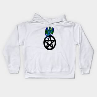 Magical Griffon on a Pentacle Kids Hoodie